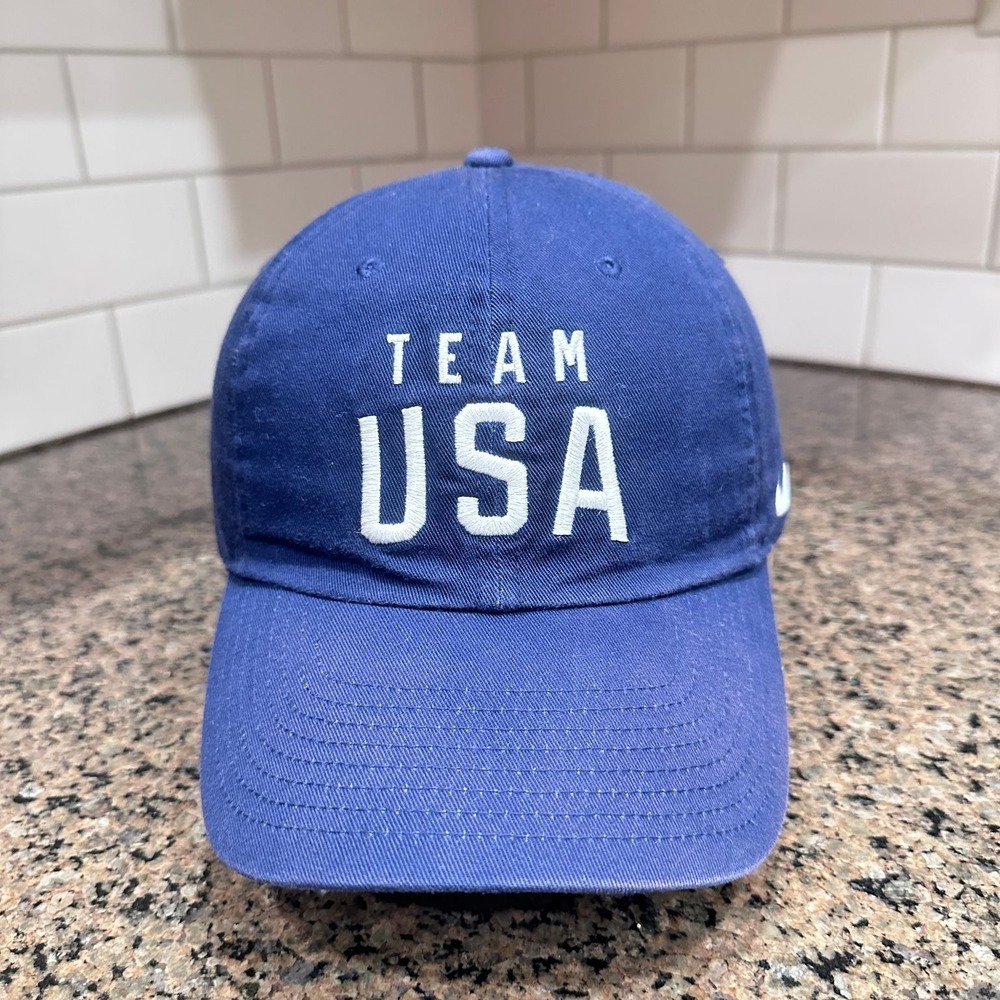 TEAM USA Nike Heritage86 Dri-FIT Adjustable Baseball Cap Blue
